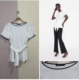 Zara white blouse