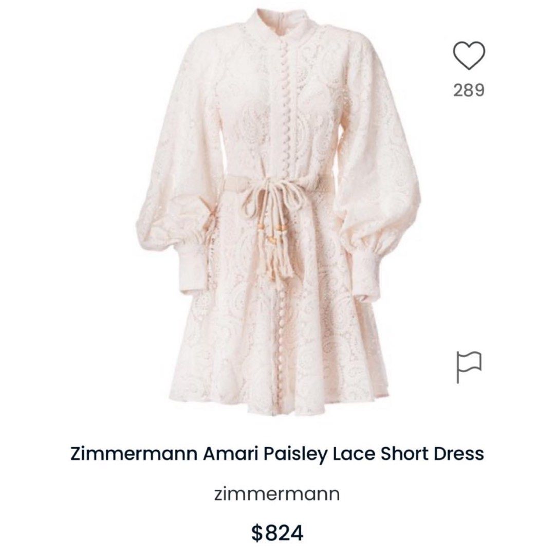ZIMMERMANN AMARI PAISLEY LACE DRESS Women s Fashion Dresses Sets Dresses on Carousell