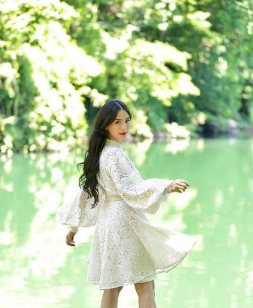 Amari paisley lace long dress cheap