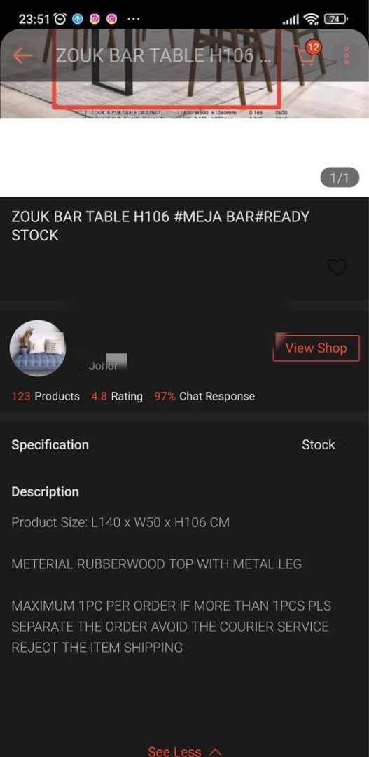 Zouk table bar + scandinavian bartools, Furniture & Home Living