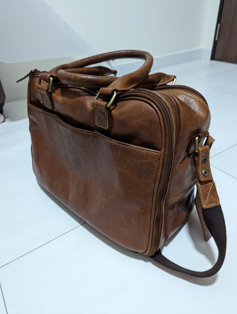 Genuine leather briefcase bag sale