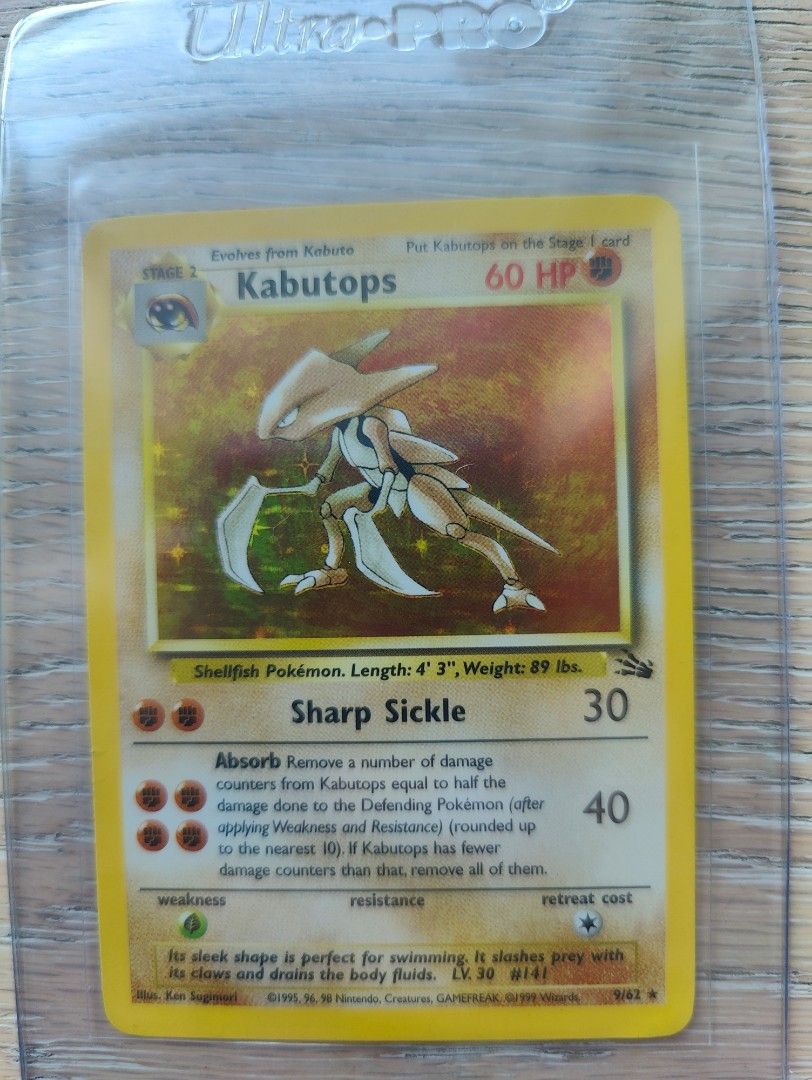 Pokmon TCG Kabutops Fossil 9 Holo Lightly Played 海外 即決-