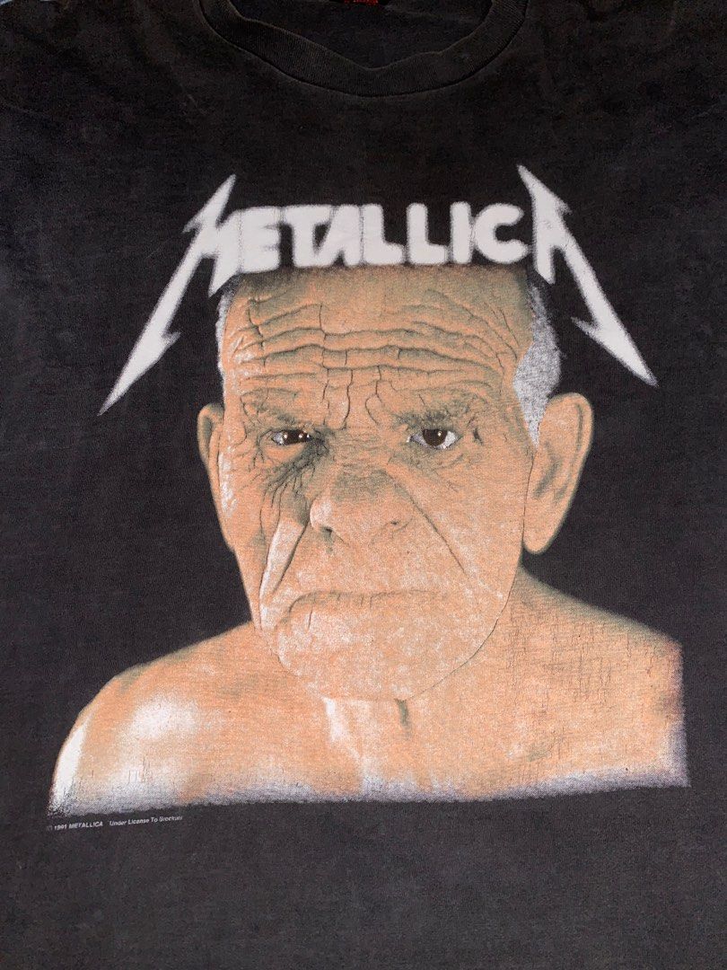 24.5 32 vintage band metallica enter sandman 1991 distressed travis scott