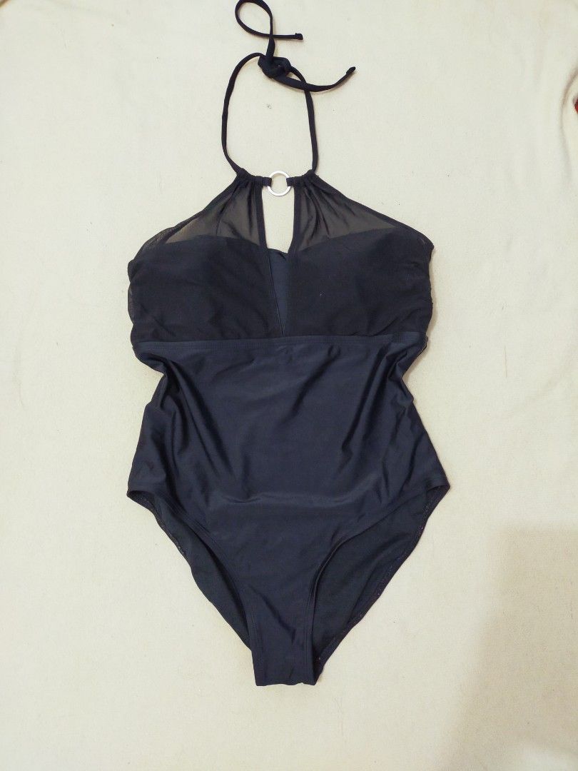2XL AQUA COUTURE HIGH NECK MESH ONE PIECE SWIMSUIT Women s