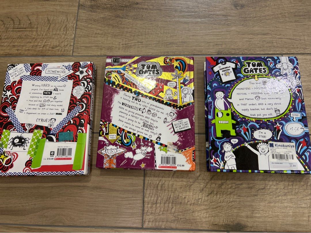 3 Tom Gates box Hardcovers, Hobbies & Toys, Books & Magazines, Children