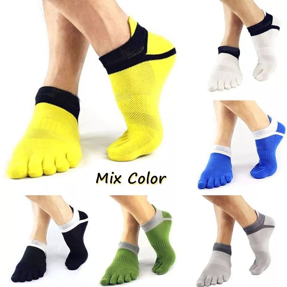 Fashion Men's Athletic Toe Socks Five Finger Socks (5 Pairs