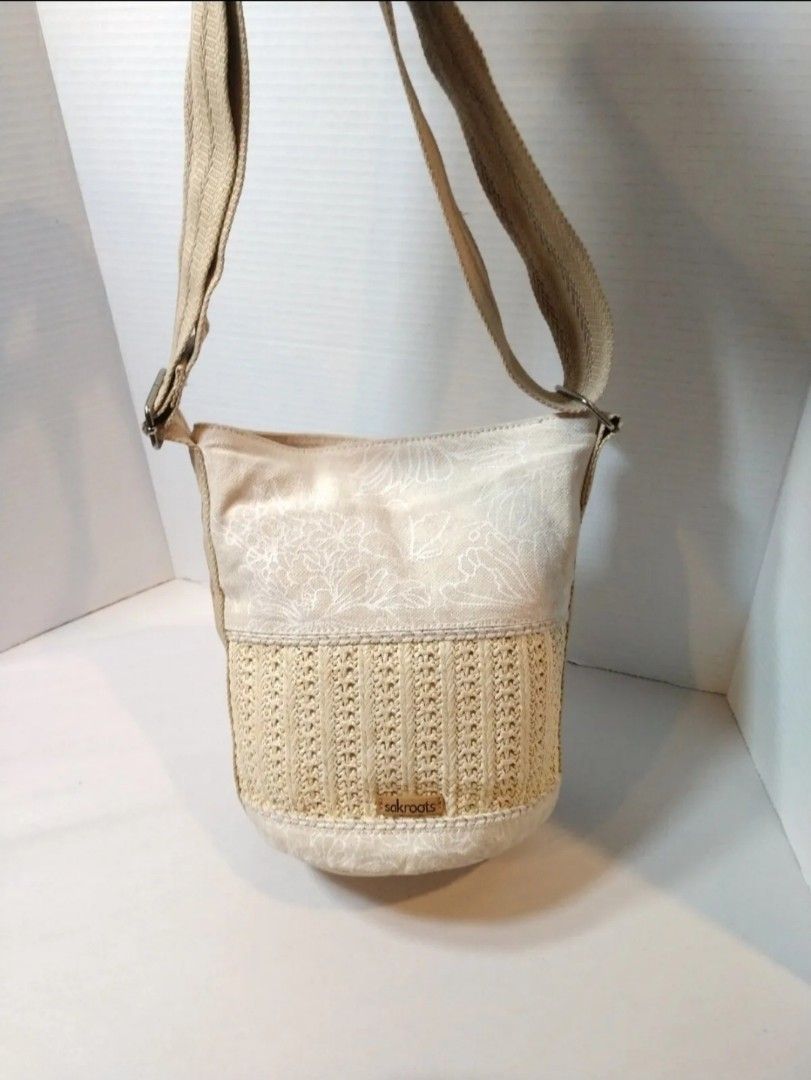 BUY 1 GET 1 FREE Beautiful Beige Sakroots Bucket Sling Bag Crossbody Bag