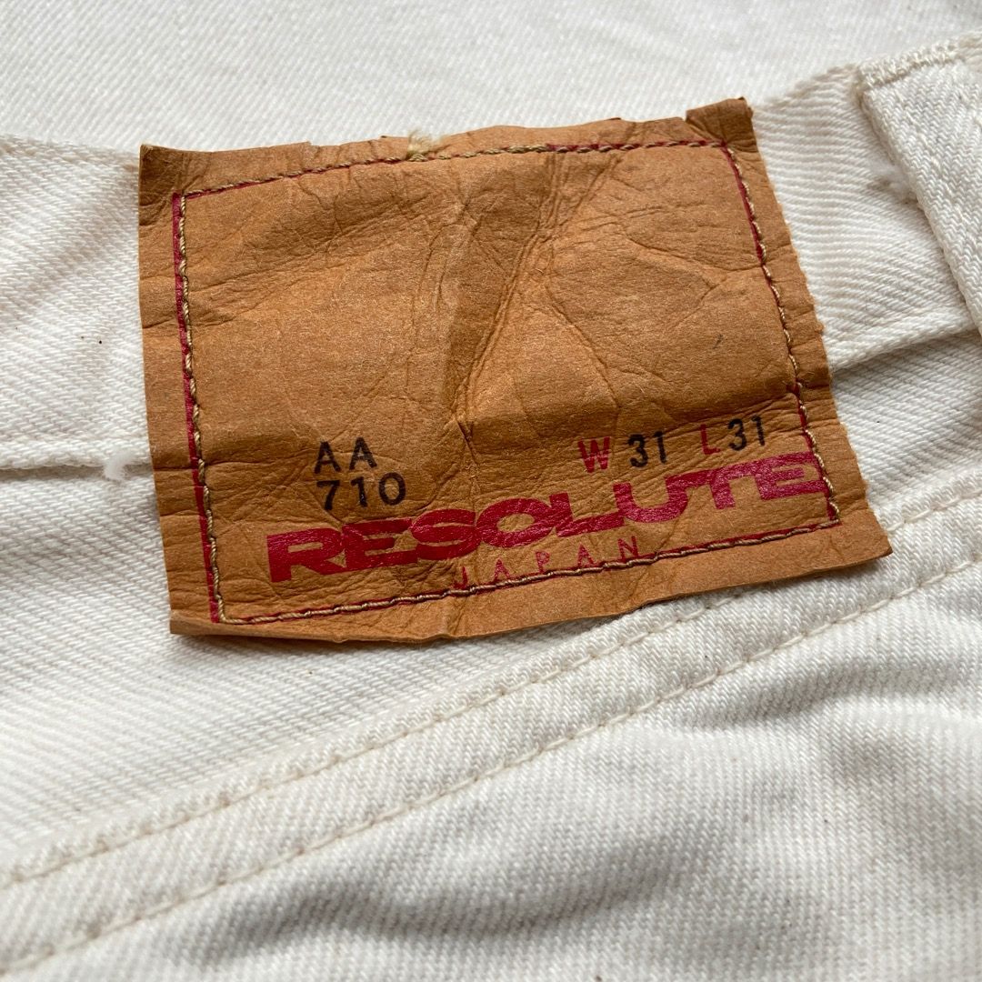 日本製🇯🇵 Resolute 10th AA710 白色牛仔褲White Denim Jeans 原色古