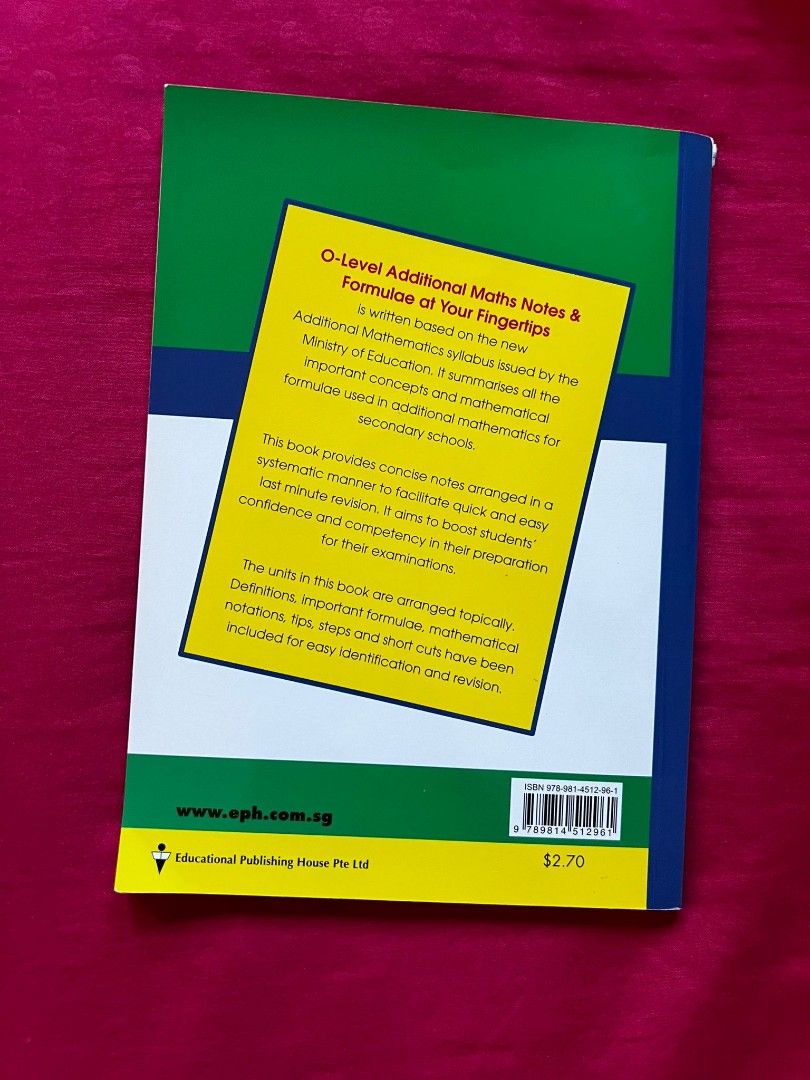 Additional maths notes and formulae at your fingertips hobbies toys