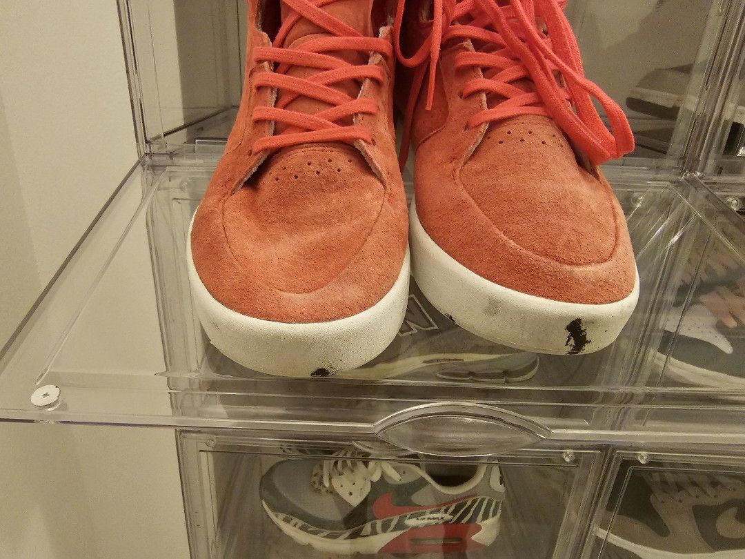 Red on sale ankle sneakers