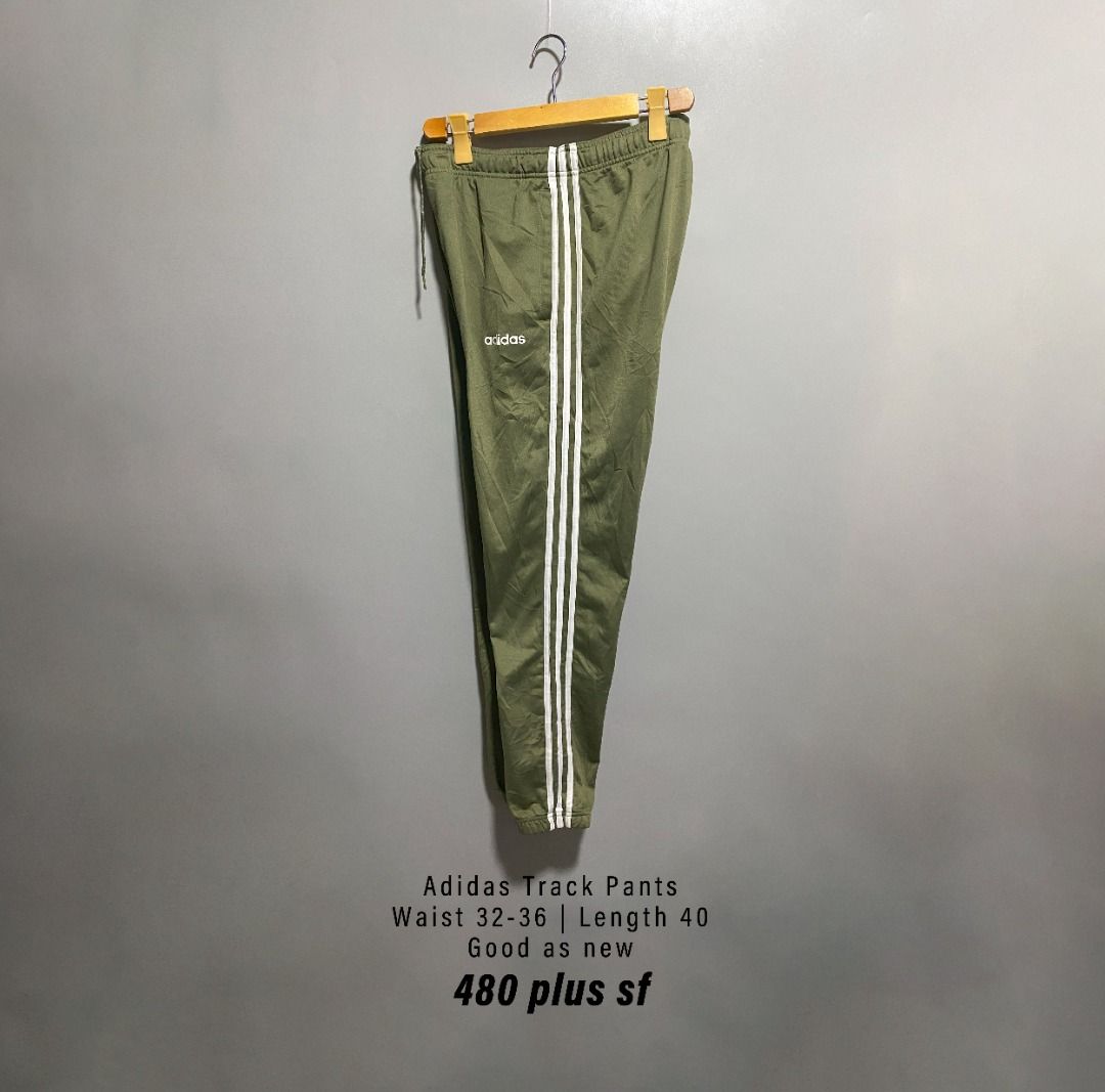 Olive green adidas track pants best sale