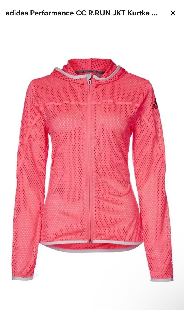 Adidas pink top running jacket