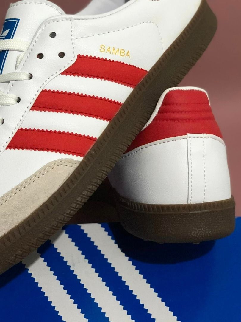 ADIDAS SAMBA RED STRIPE TOP G QUALITY FOR MEN AND WOMEN