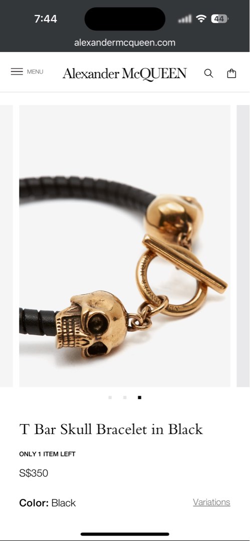 Alexander McQueen skull-pendant Bracelet - Farfetch