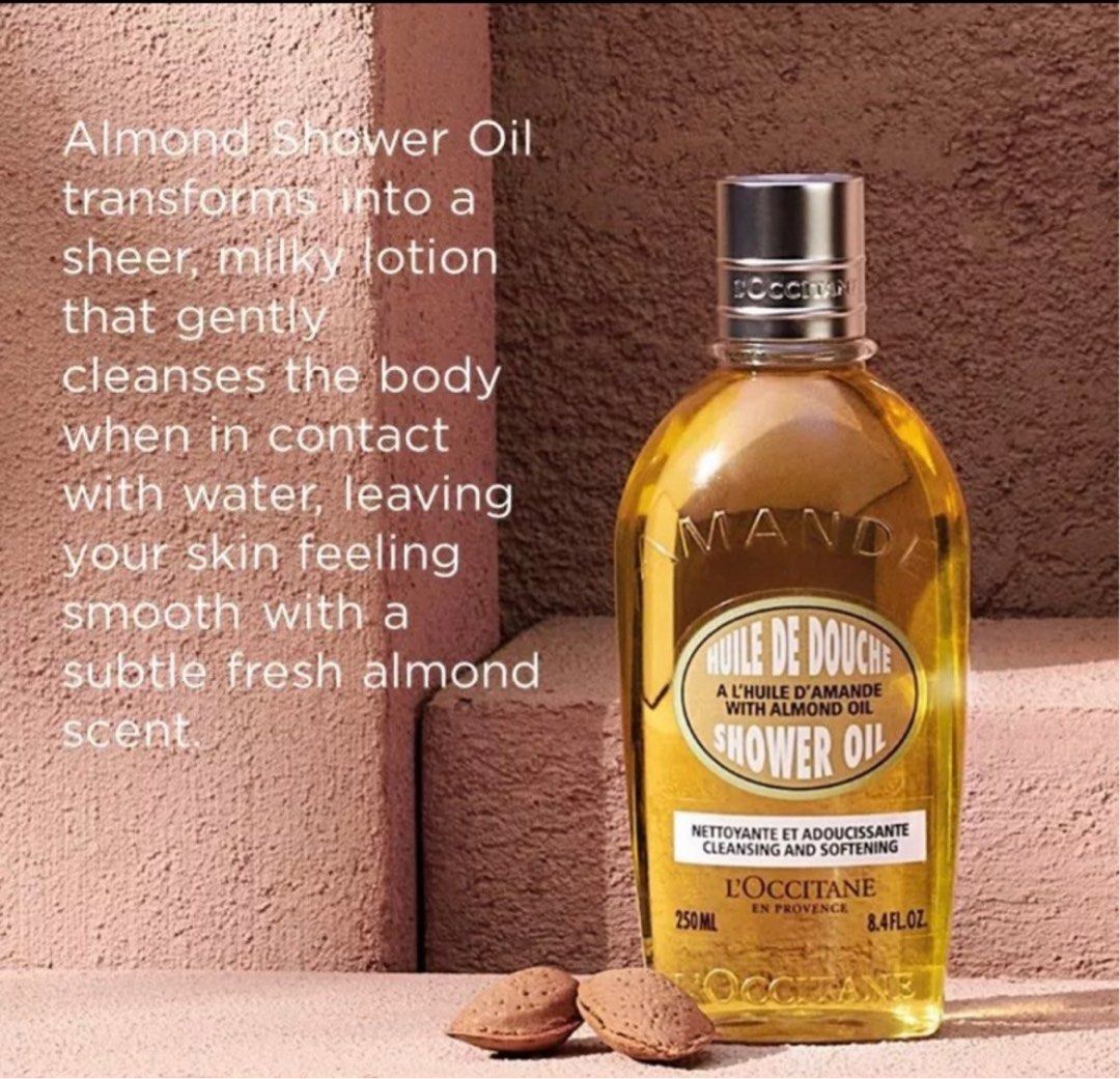 Almond Shower Oil, Beauty & Personal Care, Bath & Body, Bath on Carousell
