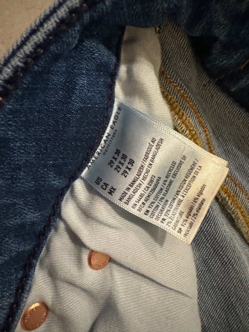 American Eagle Airflex jeans for mens in light and dark blue