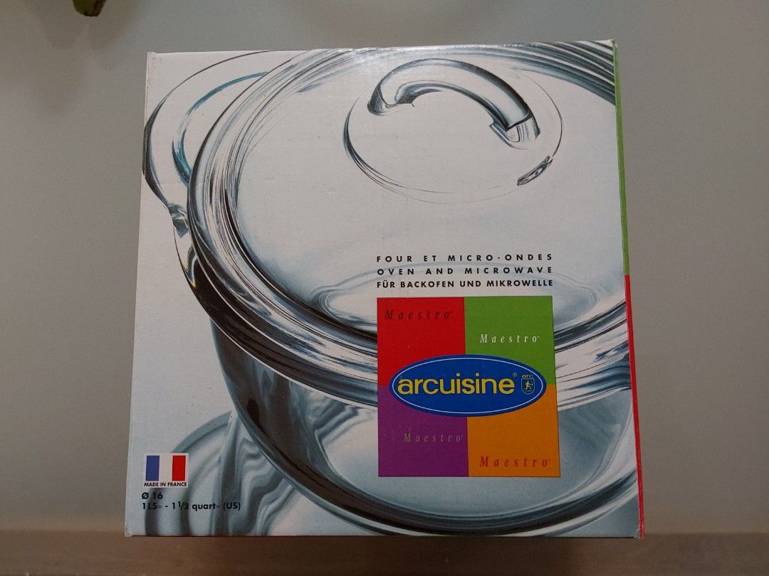 Arcuisine Glass Casserole 1.5 quart - Microwave and oven safe ...
