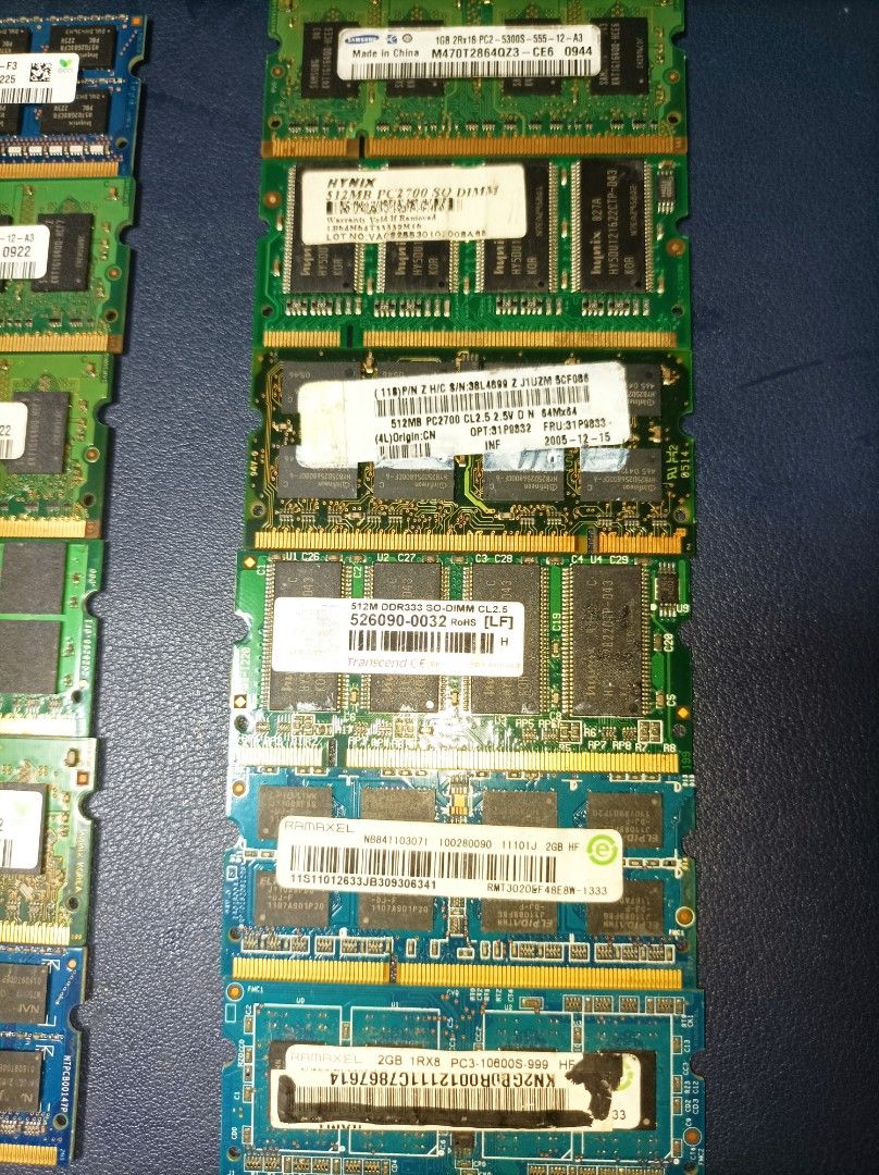 Assorted Laptop Memory (Category: Laptops & Notebooks) located in Manila. Submitted by swiftowl.ce049f (Listing ID 1265470777, Image 1). Description: taken out from.used laptop see all items 99.99 each, as is condition thank you.