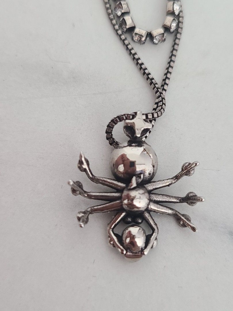 Authentic Alexander McQueen Crystal Spider Necklace