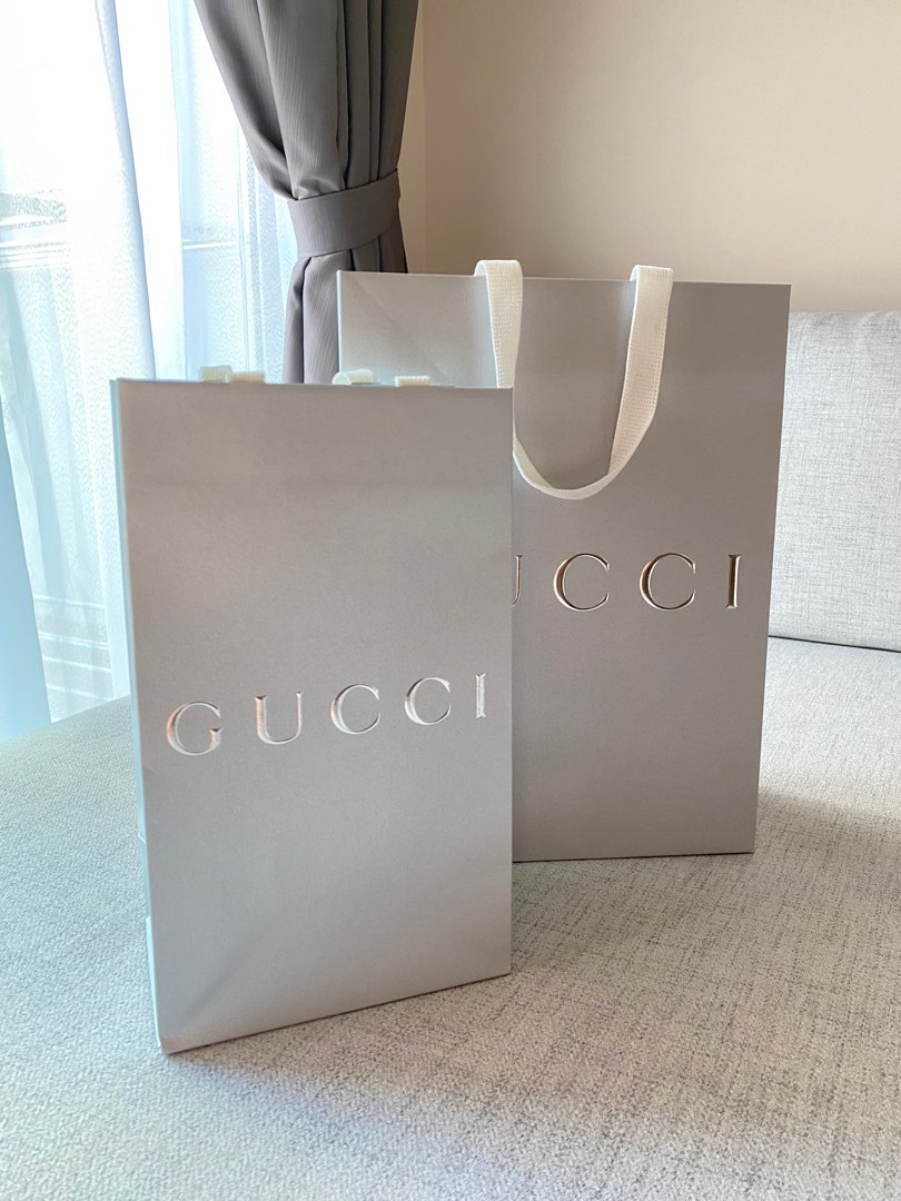 Gucci paper bag white sale