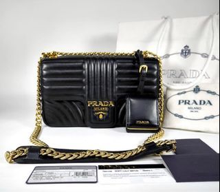 Authentic Prada Chain Flap Shoulder Bag Medium