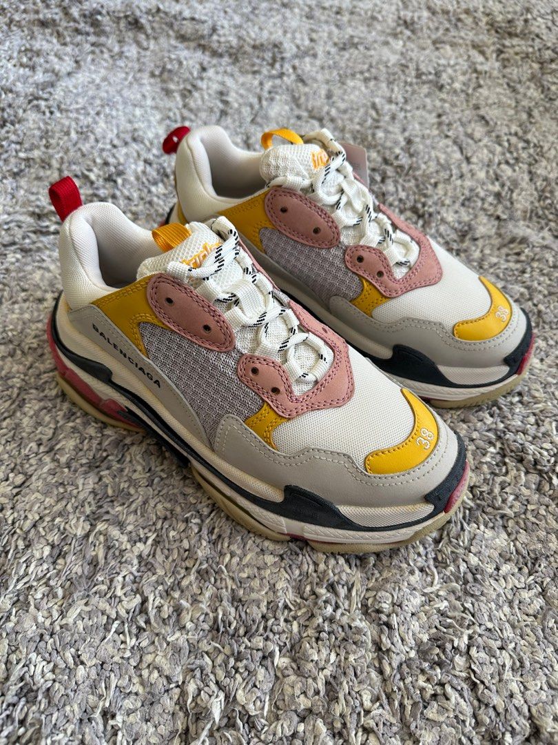 Triple s cream new arrivals yellow red