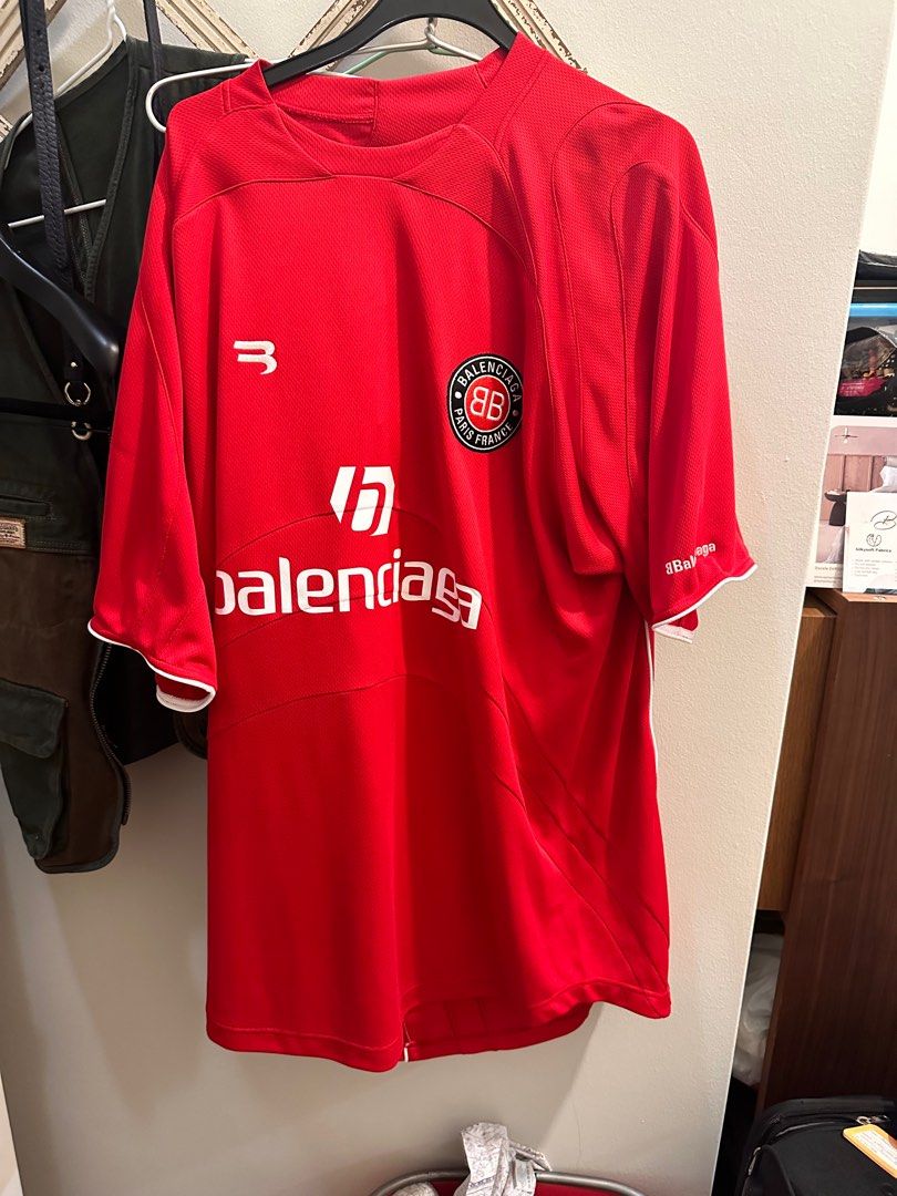 Red balenciaga top discount