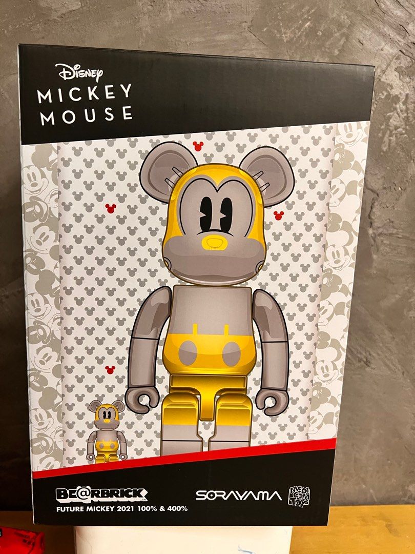 Bearbrick 400%+100% Hajime Sorayama x Mickey Mouse (2G Exclusive