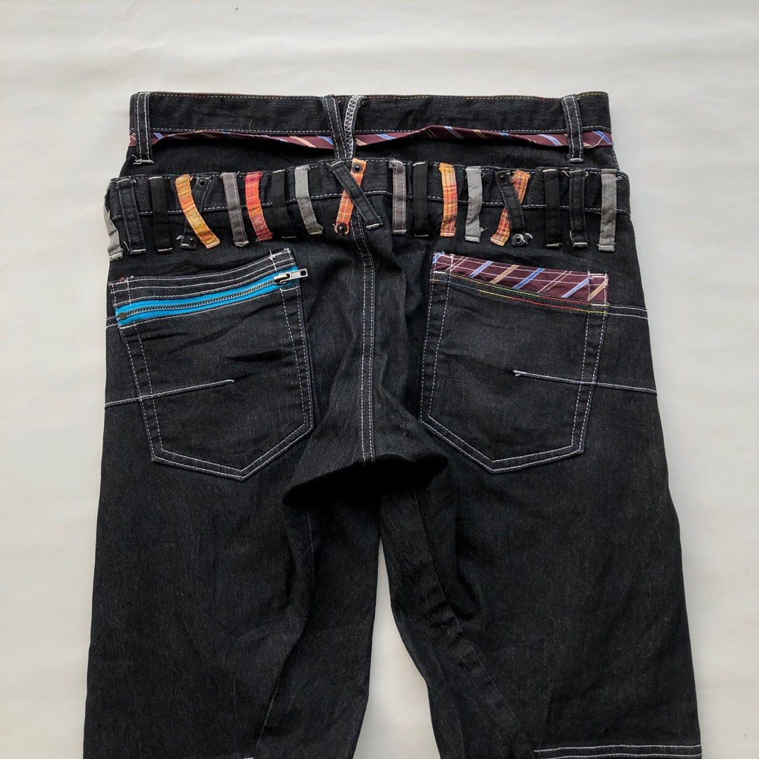 MAZZ double waist denim デニム Mazz double waist denim black
