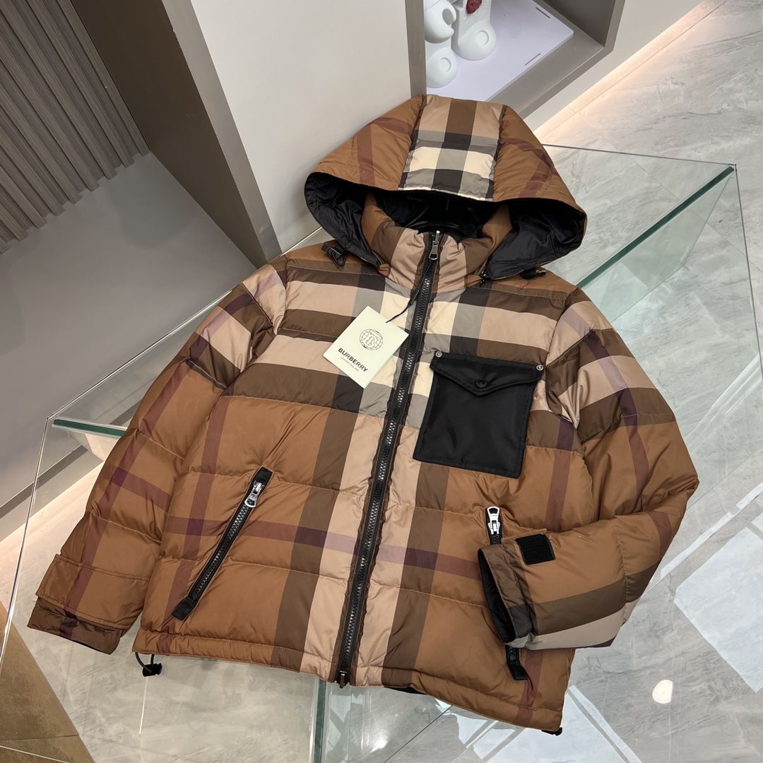 Down outlet jacket burberry