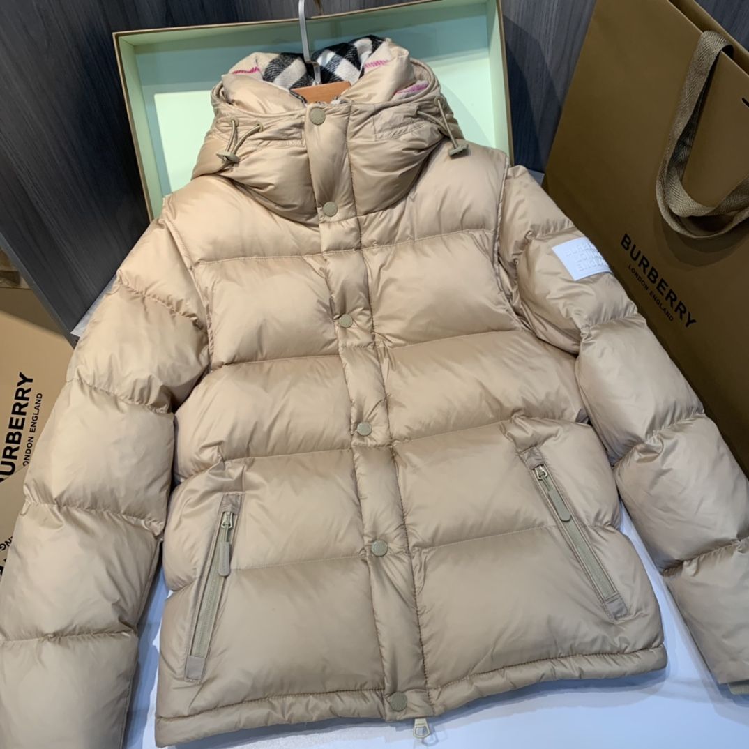 Mens burberry down jacket cheap