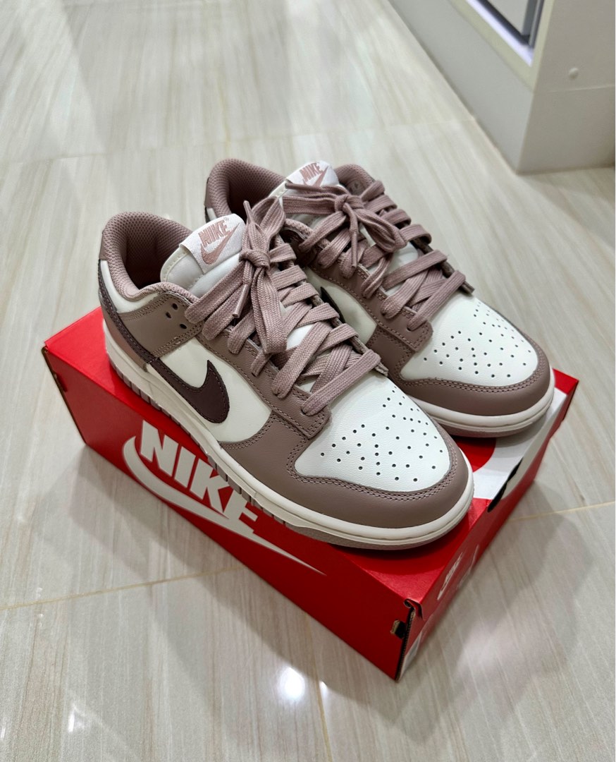 BN Nike Dunk Low Sail/Diffused Taupe/Plum Eclipse, Women's Fashion ...