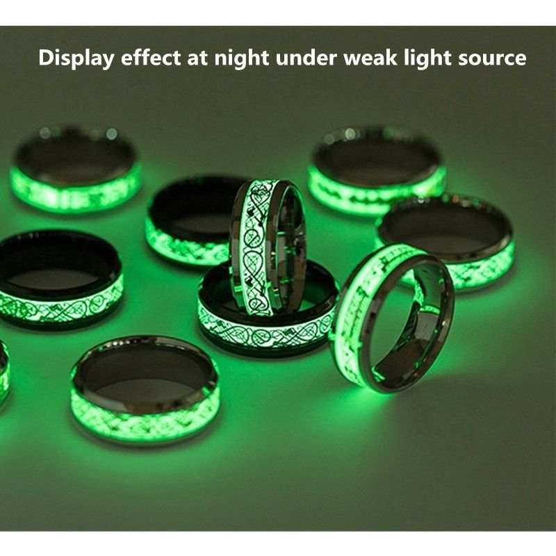 Glow in the dark mens ring top