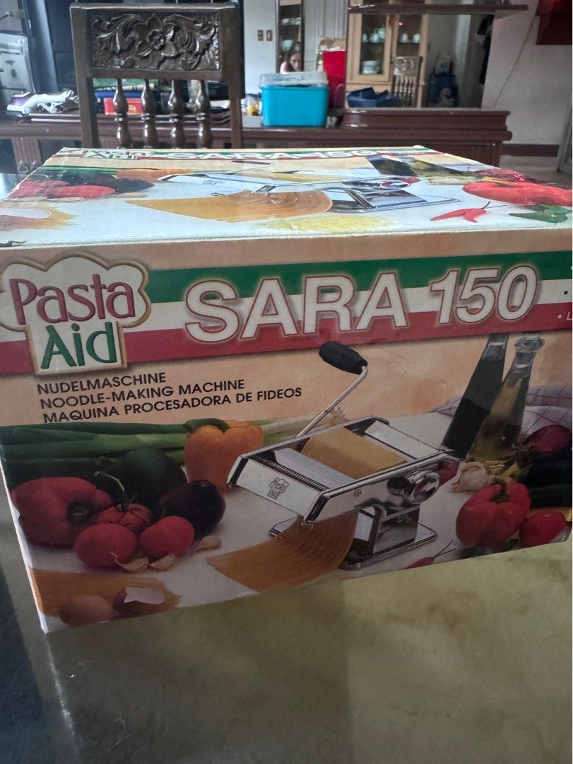 Brand new pasta maker for sale (Category: Other Kitchen Appliances) located in Quezon City. Submitted by harristhegoldenboy (Listing ID 1265341164, Image 1). Description: Brand new stainless steel pasta maker. Given as a gift and never used.