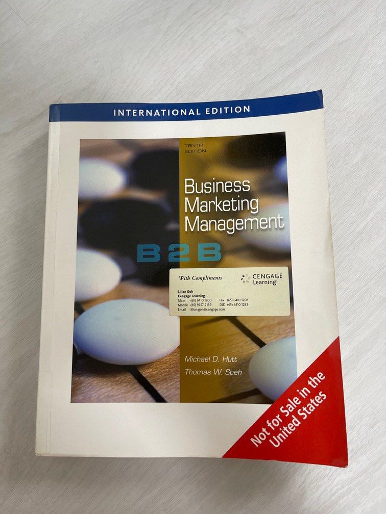 Business Marketing Management B2B Tenth Edition