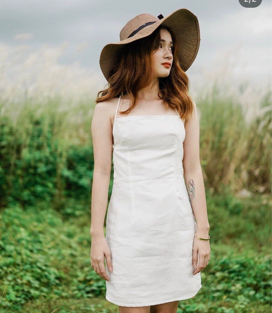 Callelily Ethel Linen Dress in Yellow (Category: Dresses) located in Manila. Submitted by pizzal0vr (Listing ID 1265453922, Image 3). Description: retails for 1.4k .