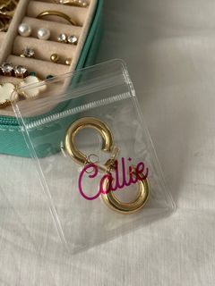 Callie Chunky Collection 14k Gold Plated - Tabitha Chunky Hoop Stud Earrings