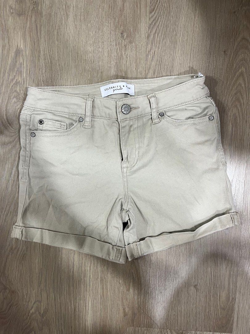Celebrity Pink Girls Shorts in beige