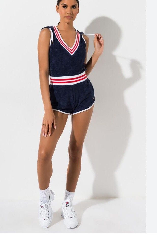 Champion sweater v neck romper shop