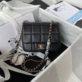 Chanel 23C Pearl Crush Hobo Black, Luxury, Bags & Wallets on Carousell