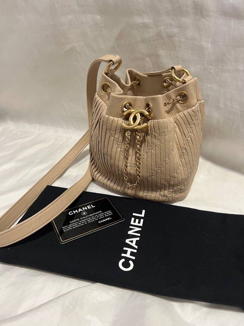 Chanel Calf Bucket drawstring Bag, Luxury, Bags & Wallets on Carousell