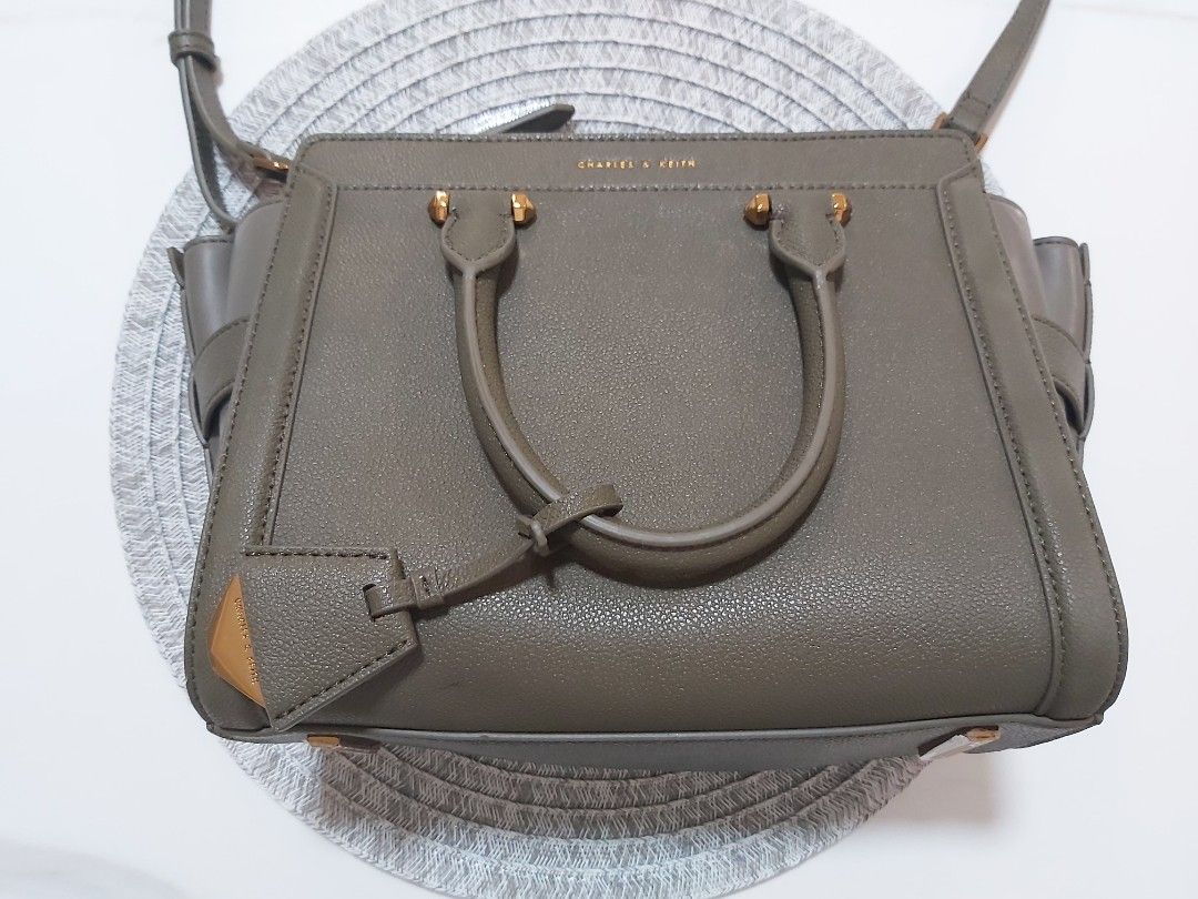 Charles & keith structured trapeze bag 2018 top