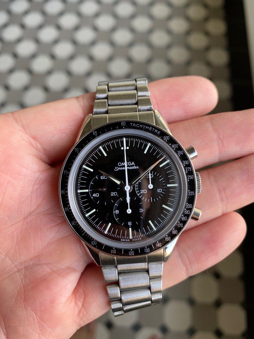 First omega in outlet space steel bracelet