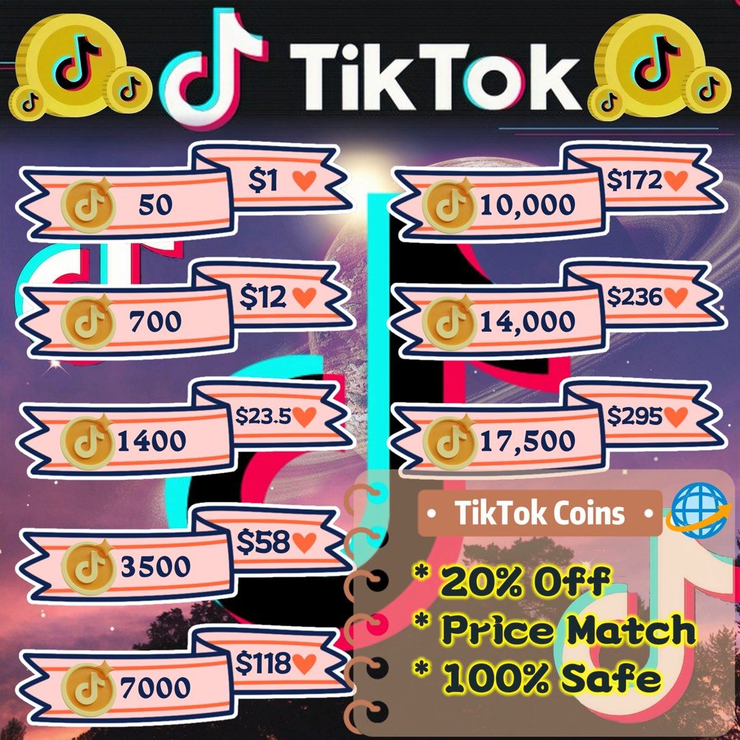  CHEAPEST TikTok Coin TikTok Global Coins TikTok Topup TikTok 