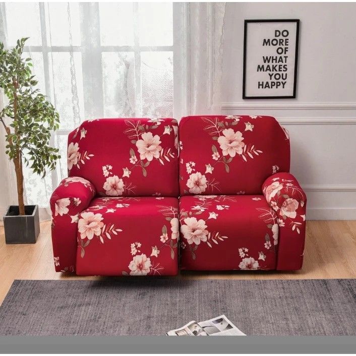 Red sofa cheap slipcovers clearance