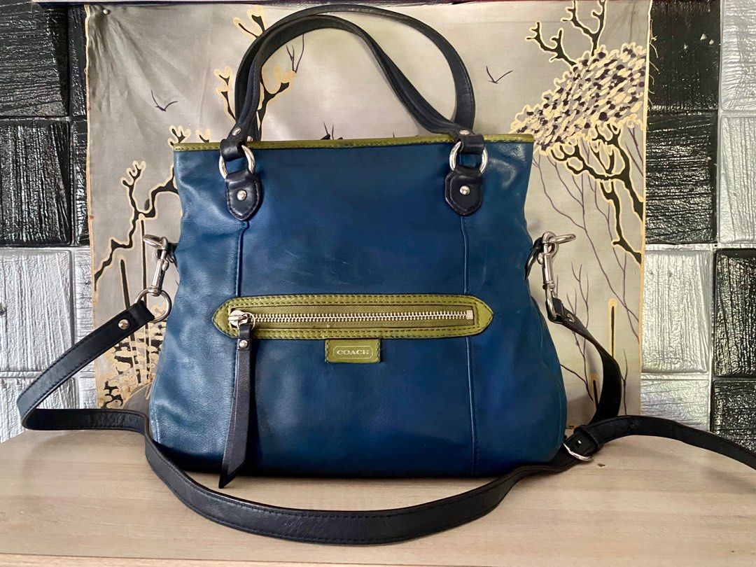 Blue coach sales crossbody purse