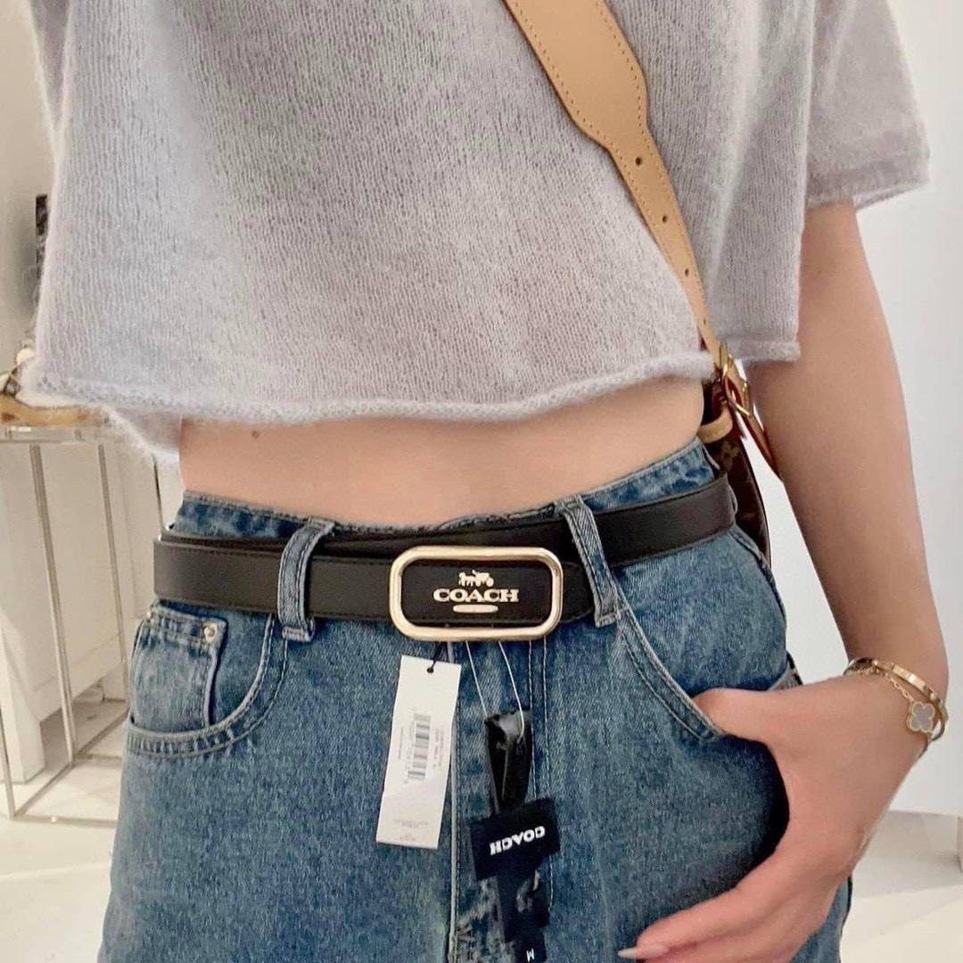 Coach Signature Buckle Belt -Black, Women's Fashion, Watches & Accessories,  Belts on Carousell