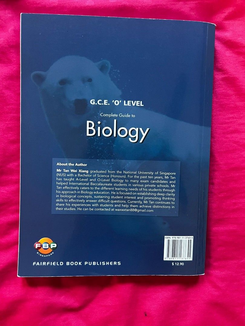 Hobbies　on　biology,　Books　Textbooks　Magazines,　guide　Toys,　to　level　O　Complete　Carousell