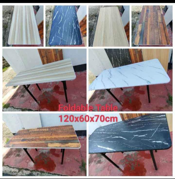 Computer Table Foldable 120x60 (Category: Tables & Sets) located in Manila. Submitted by redonlineshop (Listing ID 1265400546, Image 3). Description: FOLDING COMPUTER TABLE ✅120x60x70 ₱1150 🎨Marble white 🎨Marble black 🎨Alta white 🎨maple 🎨Alta brown ₱1200 🎨Yellow 🎨 Black ON HAND BRAND NEW Accept Gcash payment/COD Same day delivery + Delivery Fee.