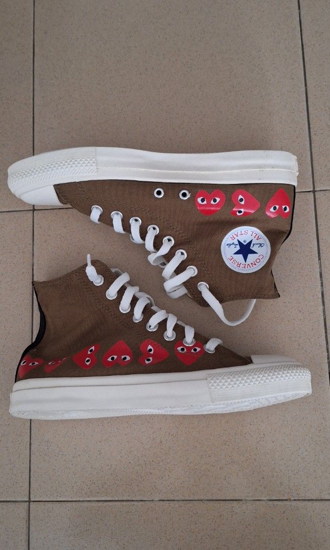 Converse cdg high on feet sale